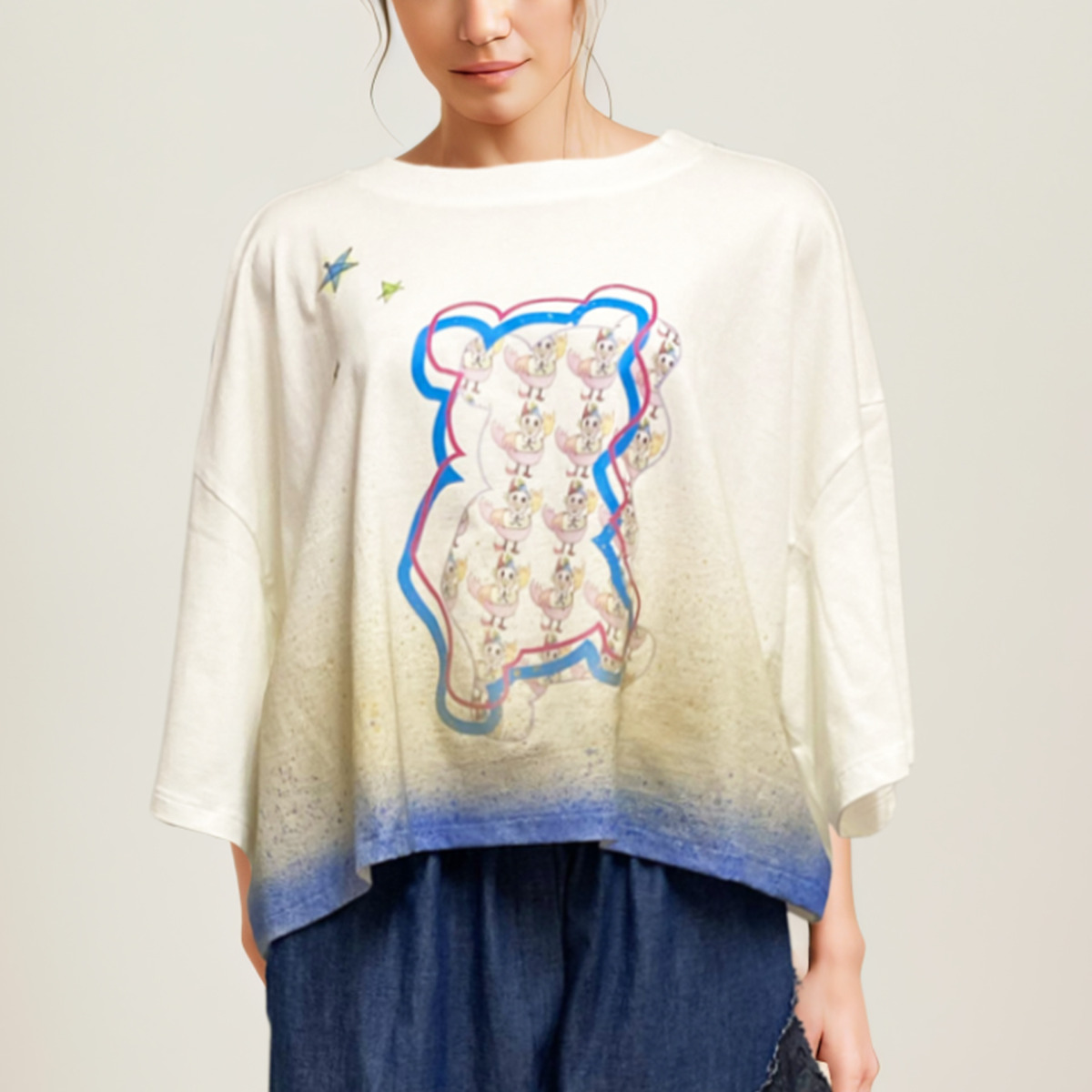 【ETSUKOKAMIYAMA× HAND PAINTED】T-SHIRT