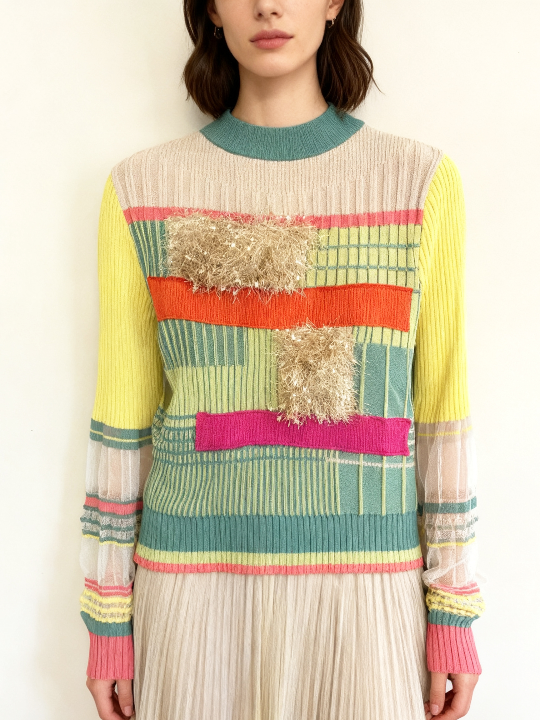 【Hommage】カラーパレット×テクスチャーアートニット