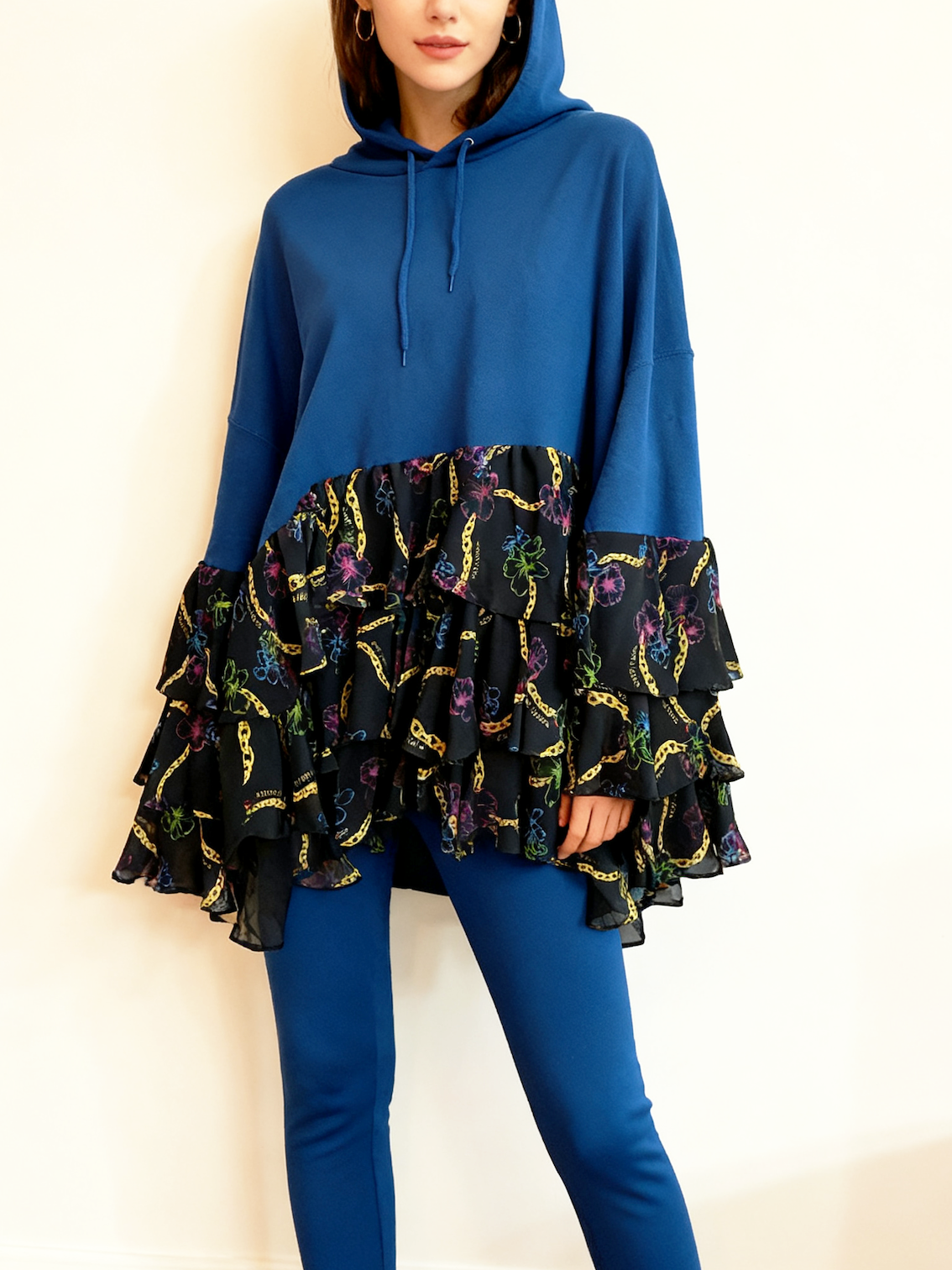 【Hommage】フリルシフォンドッキング・アートフーディ